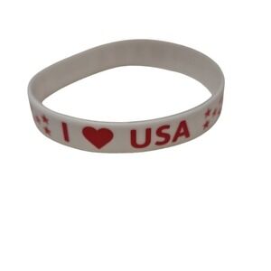 MAGA I Love USA Silicone Wristbands White Red Patriotic Bracelets‎ (5)